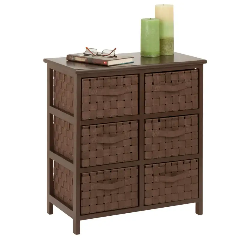 Honey-Can-Do - Brown 4-Drawer Stackable Storage Cabinet