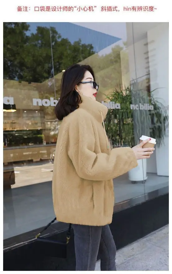 Stand Collar Two-Sided Velvet Thick Warm Faux Fur Coat