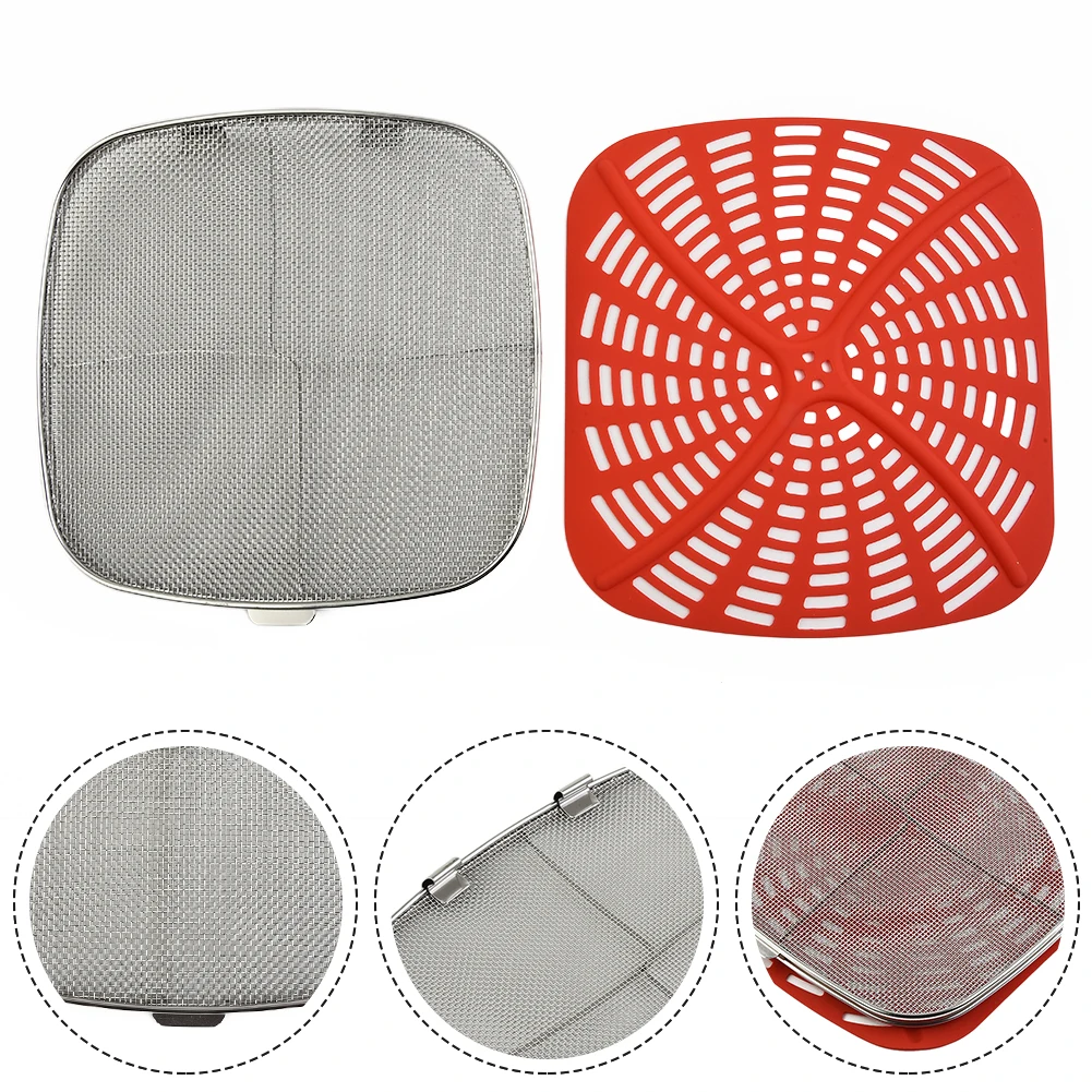 

Air Fryers Silicone Gasket Splash-proof Mesh Silicone Gasket Set Dining Tools For Kitchen Accessories Round Square