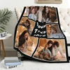 Personalized flannel blanket with photos, the best Bestie custom blanket memory souvenir ever, collage art 2