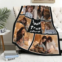 Personalized flannel blanket with photos, the best Bestie custom blanket memory souvenir ever, collage art 2
