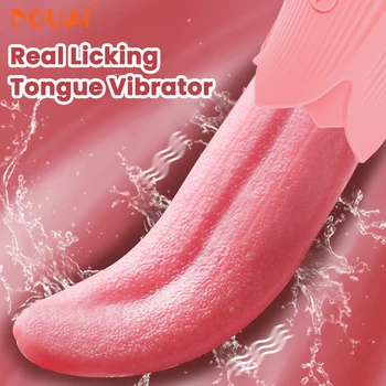 Tongue Licking Vibrators For Women Dildo Sex Toys for Adults 18 G spot Clitoral Stimulator Rechargeable Vibrator Female Sexy Toy 1
