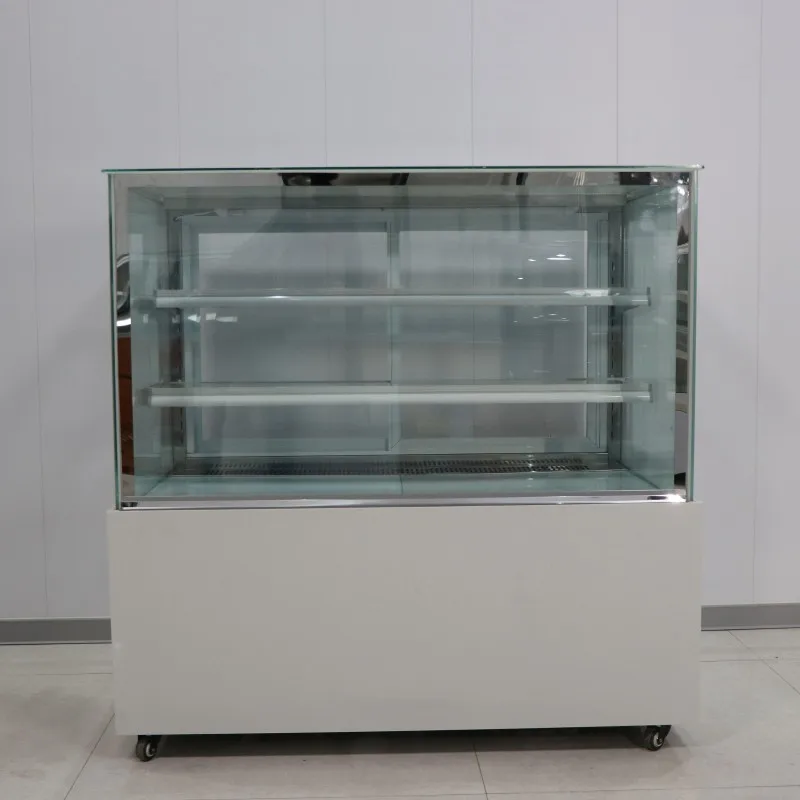 Retail Store Supplies Glass Cake Baking Display Cabinet For Mechanical Temperature Control In Coffee Shop