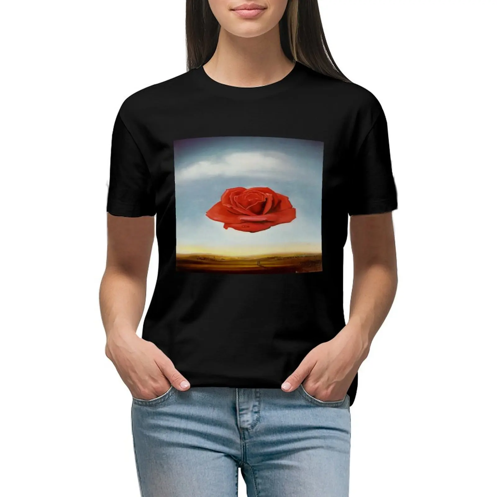 

salvador dali digital painting for sale(2) T-shirt korean fashion graphics Women clothing