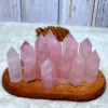 Natural Crystal Rose Quartz Tower Point High Quality Healing Gemstones Mineral Energy Reiki Home Decorations Gift 3
