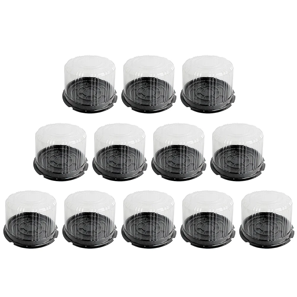 

6inch Transparent Plastic Round Shape Plastic Cake Box Portable Cheese Mousse Cupcake Packing Boxes Muffin Dome Holder