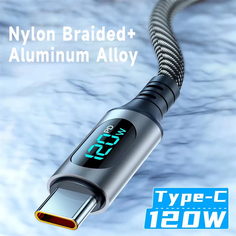 120W 6A Cavo USB Type-C 3 Metri,Cavo USB C Ricarica Rapida Per - Foto 13