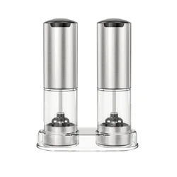 USB Rechargeable Automatic Spice Mill with LED Light and Adjustable Coarseness (KYMQ-37A-H-BS)