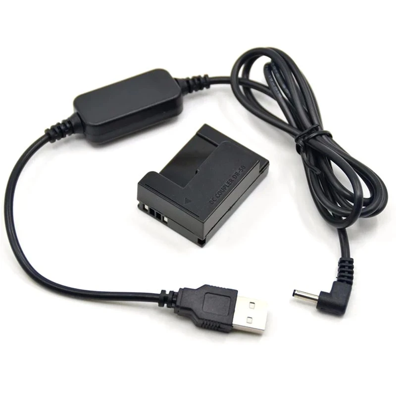 

5V USB Cable Adapter + DR-50 DC Coupler NB-7L Dummy Battery Power Bank For ACK-DC50 Canon PowerShot G10 G11 G12 SX30 IS