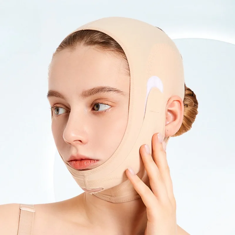 

Face Slimming V Face Mask Facial Liposuction Head After Double Chin Sculpting Lift Jaw Set Elastic Firming And Lifting Bandage