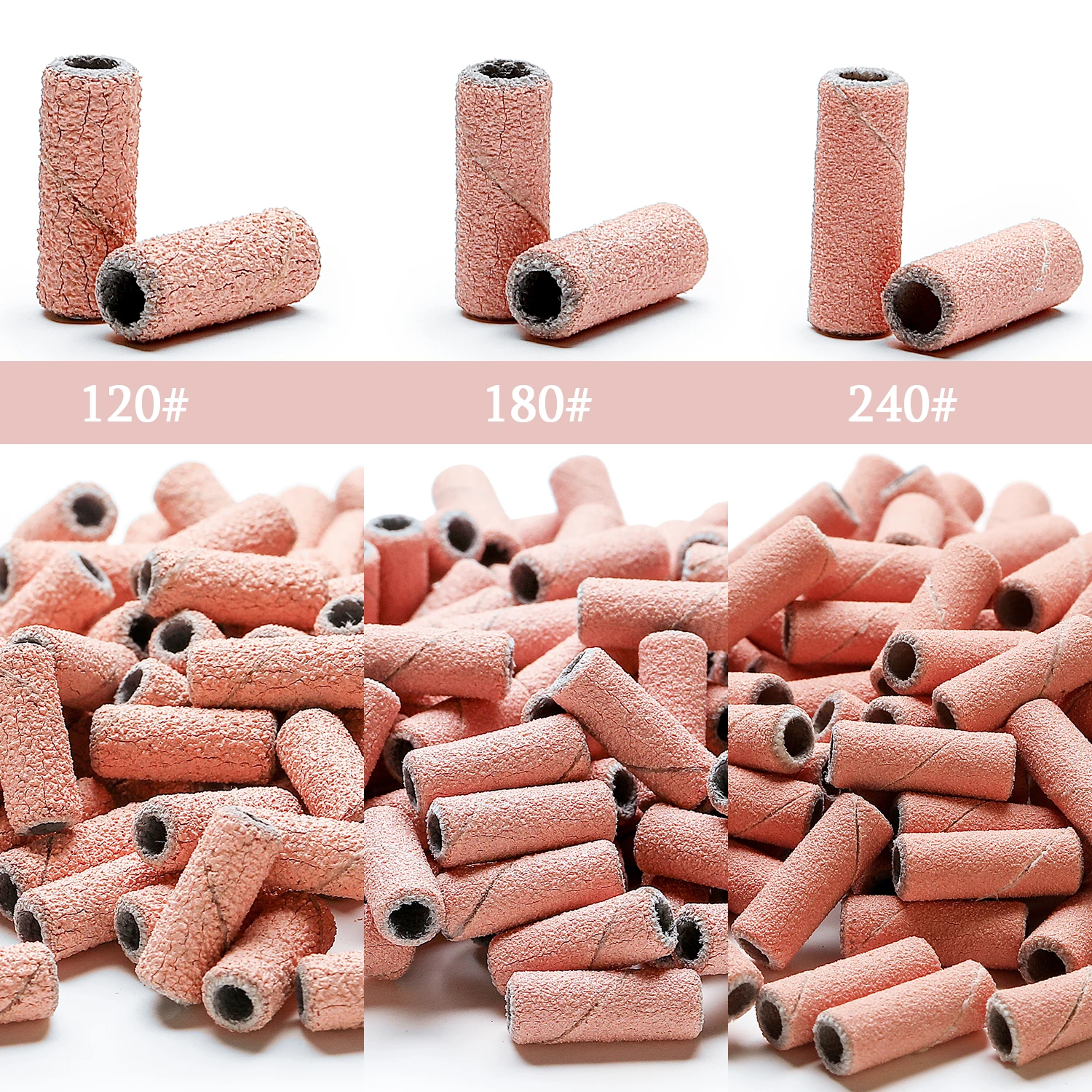 Mini 3mm Sanding Cap Bands Grinding Heads 80pcs for Electric Manicure Machine Nail Drill, nail art tool,manicure tools