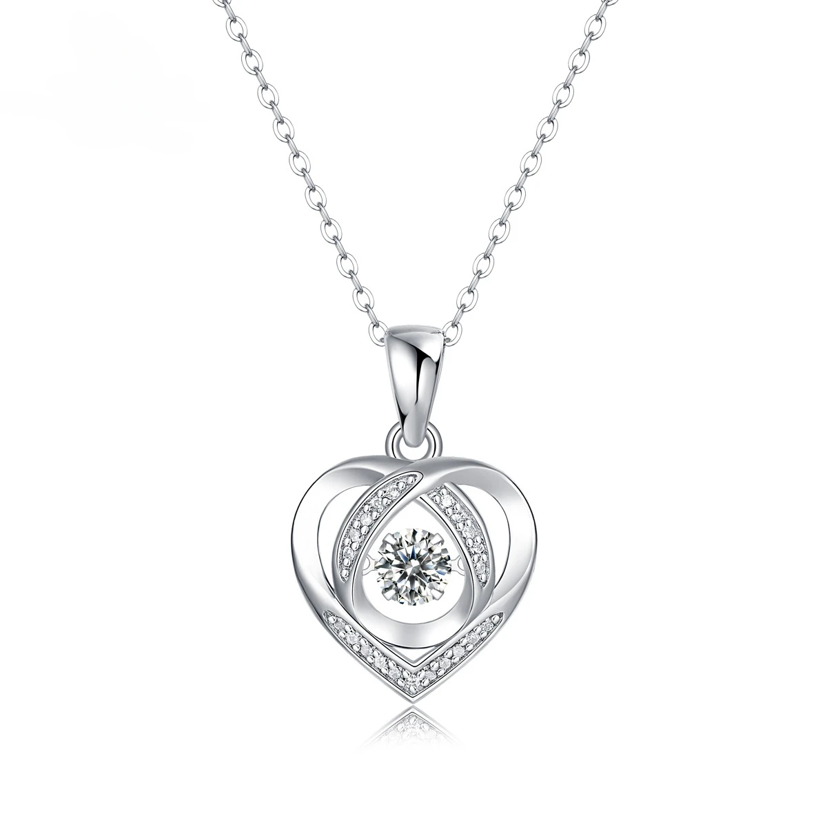

YINFOXI 0.5 Carat D Color Heart Shape Moissanite Diamond Test Past Pendant Necklace for Woman S925 Sliver Fine Jewelry Gift