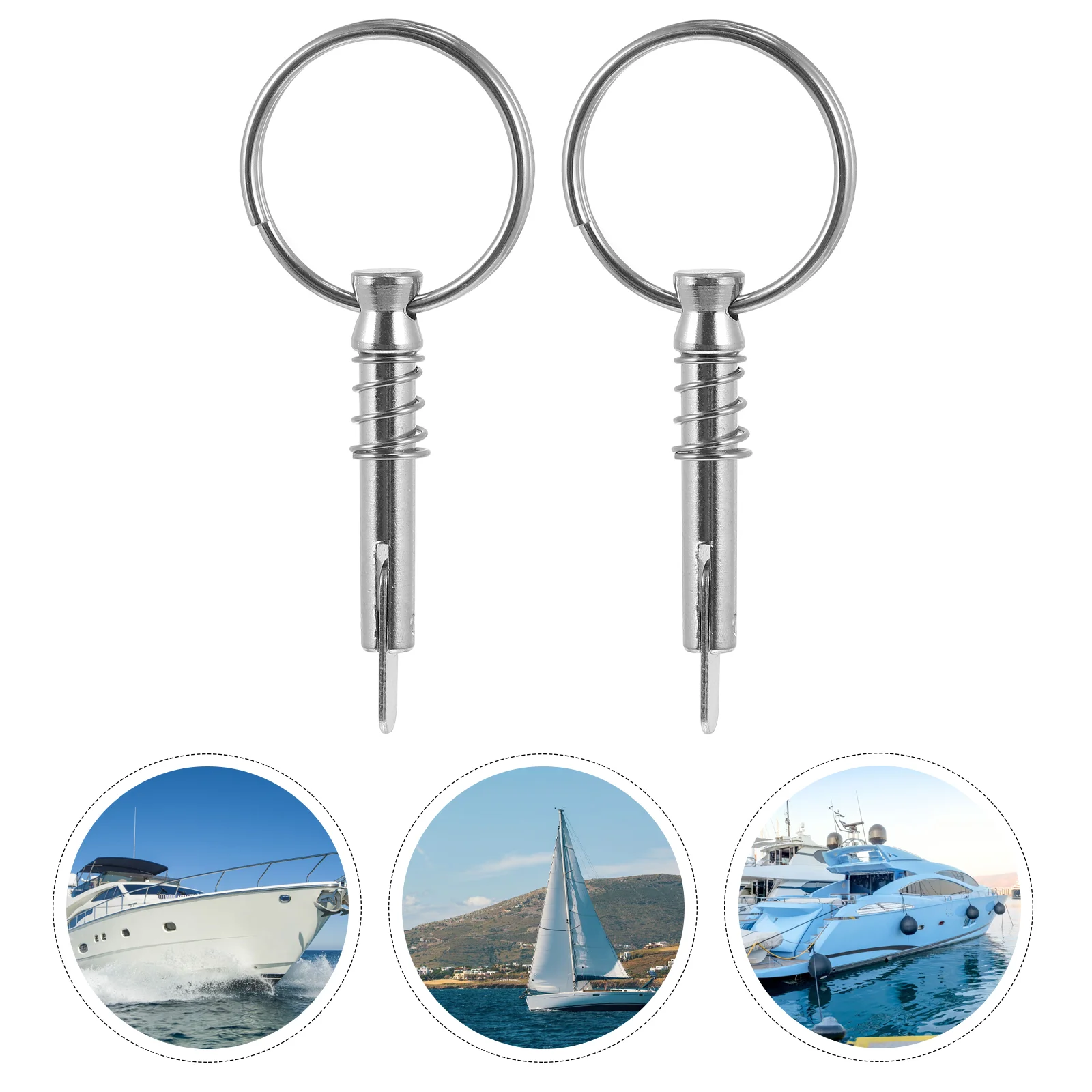 2 PCS Yacht Fake French Fries Stainless Steel Coupler Bimini Tops Stainless Steel Locking Pin Quick Release Boat dr e12 dc coupler lp e12 fake battery pd charger adapter usb type c charger cable for canon eos m2 m10 m50 m100 m200 camera