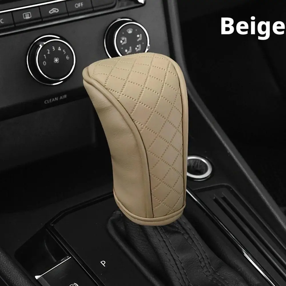 Hohe Qualität Auto Shift Griff Abdeckung PU Leder Nicht-rutsch Verschleiß-beständig Universal Auto Automatische Getriebe Mantel Auto dekoration – Detail 11