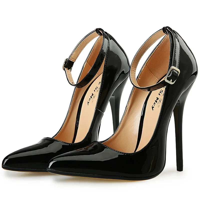 2024 New Spring Autumn Casual Women Pumps Platform Sexy 13CM Thin Heels Pointed Toe patent leather High Heeled Shoes