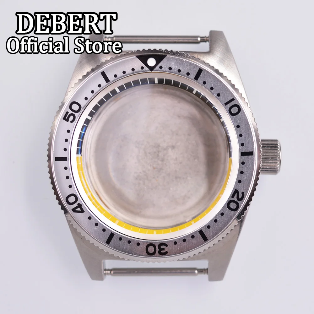 

DEBERT NH35a Watch Case 40mm Black-yellow Chapter Ring Watch Case Sapphire Glass Suitable Fit For NH35 NH36 Movement Accessories