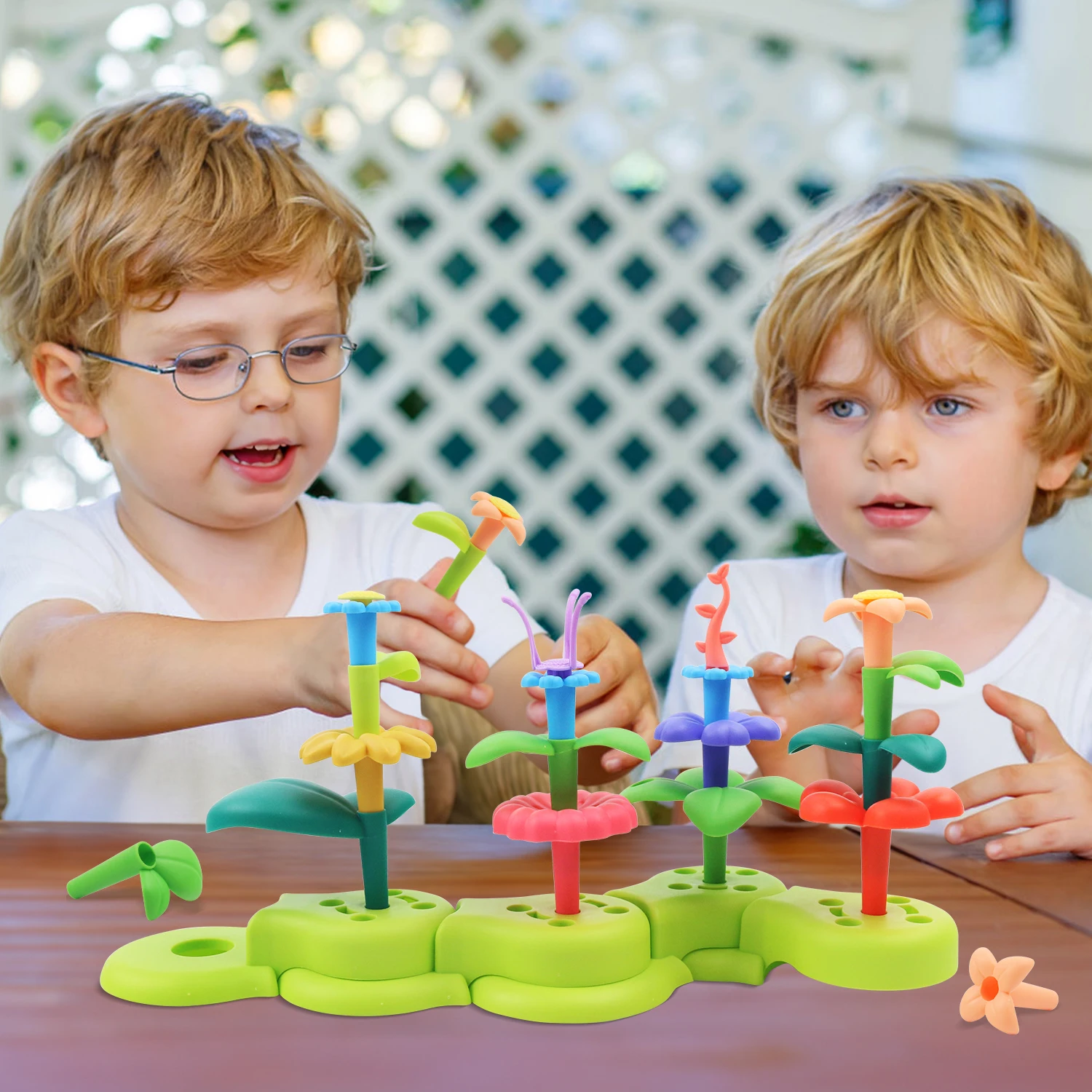 Children's building block puzzle toys, versatile garden large particle building blocks, early childhood education birthday gifts