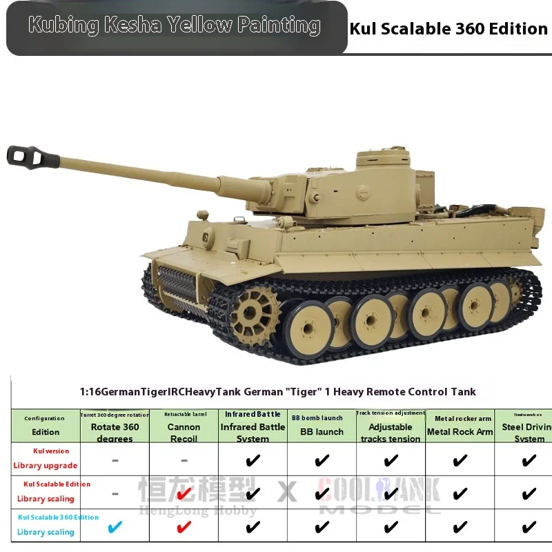 1：16 German Tiger Camouflage Tiger Heavy Remote Control Tank Smoke Launching Sound Effects Faux Realistic Model Kid Gift 5