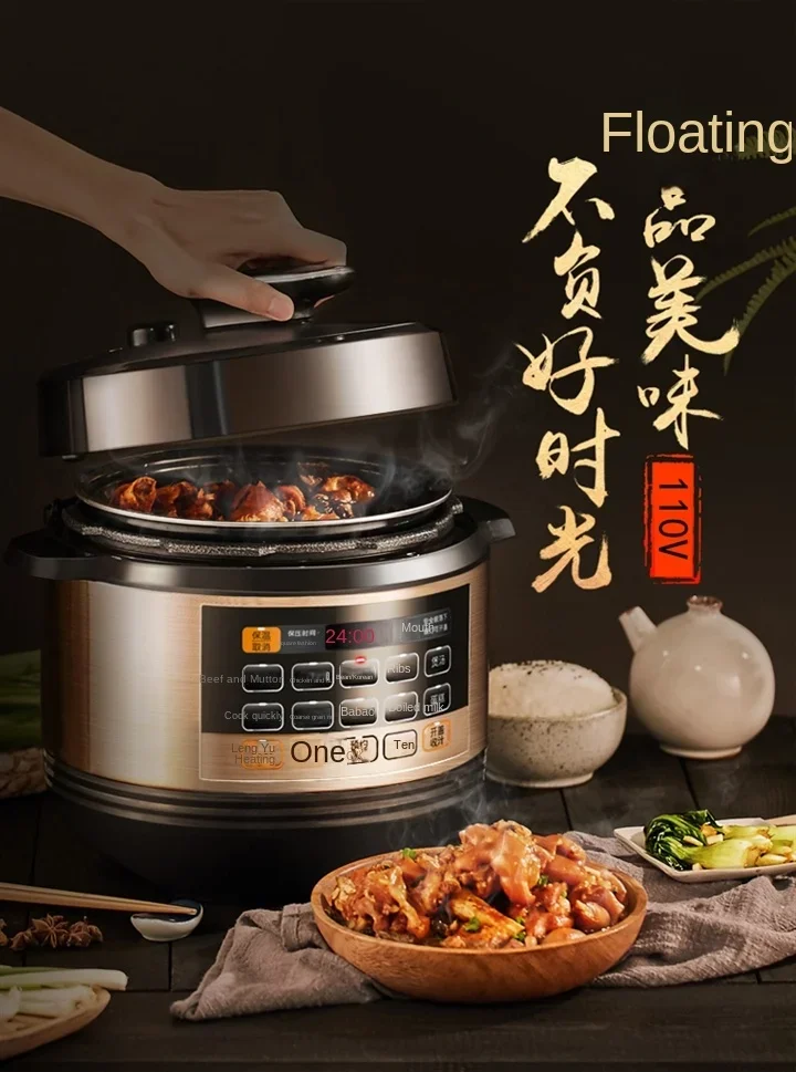 Description Picture 3 of item110V/220V Kitchen Smart Appliance with High-Pressure Dual Pots, Non-Stick Interior and Steaming Function, Electric Rice Cooker