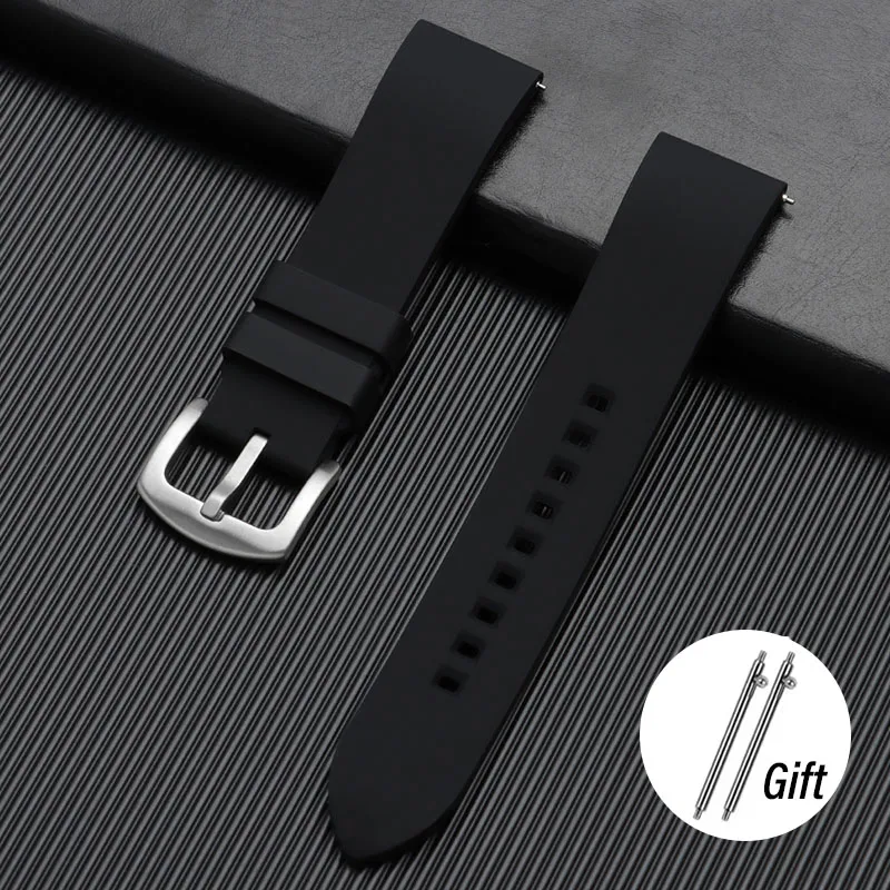 Durable Silicone Waterproof Watch Strap with Quick Release - Versatile Sizes