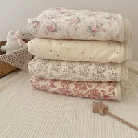 Couverture en Mousseline à Imprimé Floral pour Bébé, Couette pour l'Été, Couette pour Nourrisson, Juste de Sieste, Literie d'Hiver 6