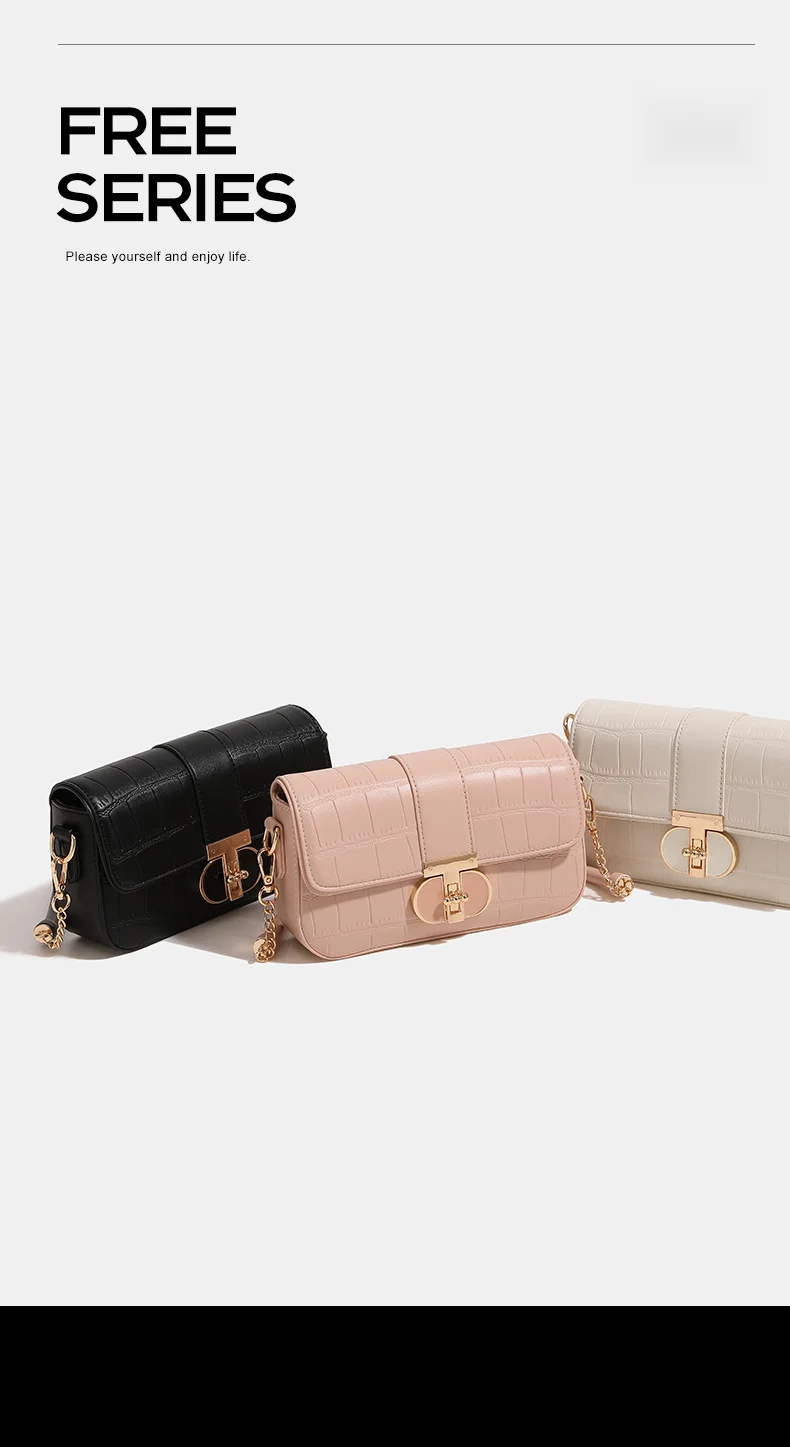 Bolso bandolera pequeño de mujer de color rosa de primera calidad con diseño francés de oolong de melocotón, primavera/verano 2024_voghion.com