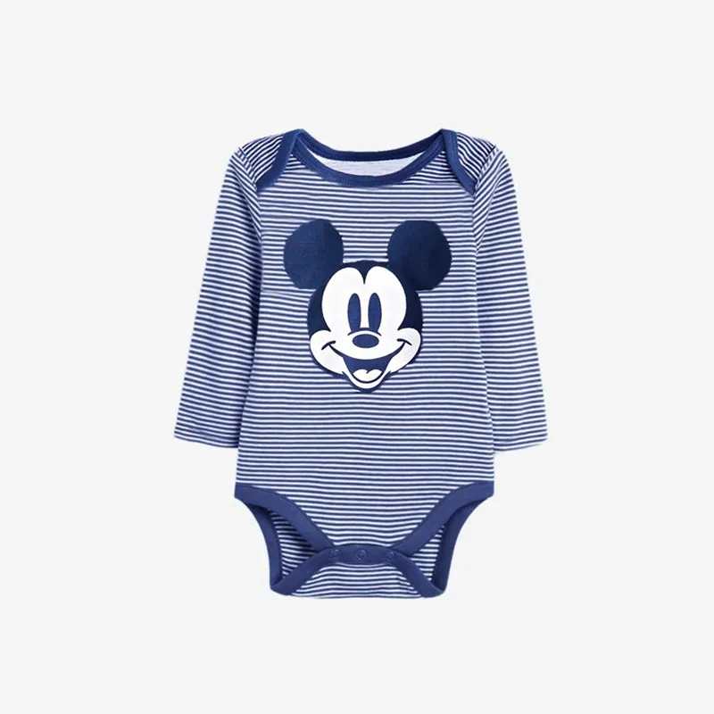 Lovely Minnie Long Sleeve Romper for Baby Girl Cotton Mickey Mouse Printed Jumpsuit Baby Boy Clothes 4