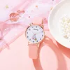 New 5pcs Women Watch Bracelet Set Leather Cute Rabbit Girls Wristwatch Fashion Ladies Quartz Clock Reloj Mujer Students' Gift 4
