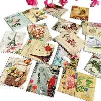 20PCS 30*38MM Vintage Stamp Buttons Stamp Shape buttons Pattern Decoration Sewing Accessories 1