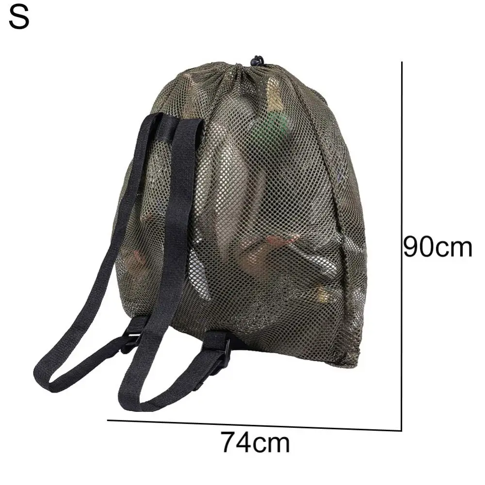 Outdoor Duck Gooses Mesh Luring Decoy Shoulders Bag Drawstring Hunting Backpack Hunting Decoy Hunting Tools