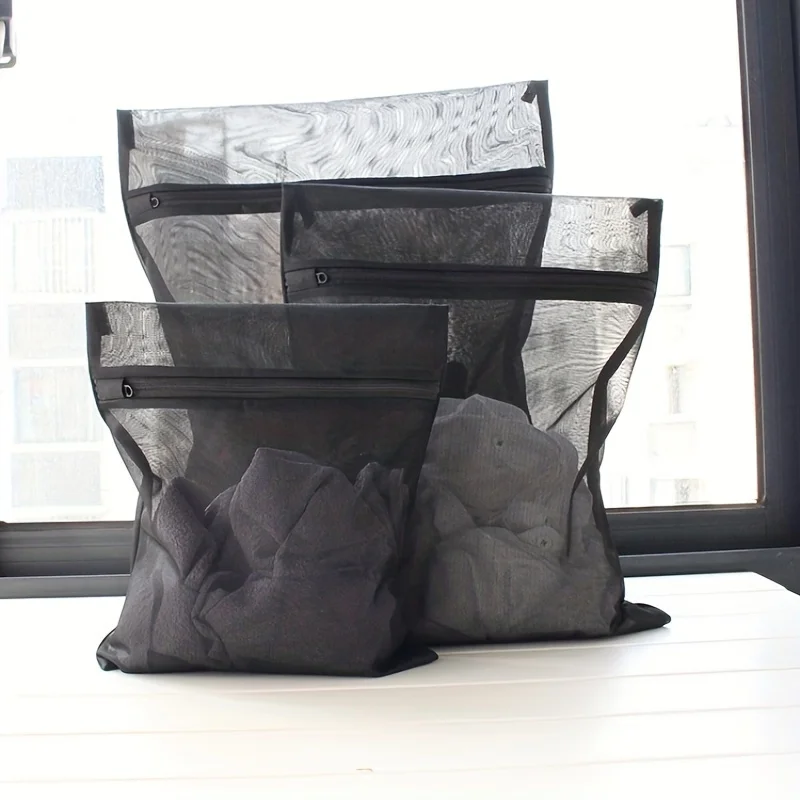 3pcs Heavy Duty Mesh Laundry Bags-Protect Clothes From Wrinkles and Stains in Washing Machines for Home Use