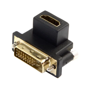 Image for 90 Degree Down Angled DVI Male to HDTV Female Adap 