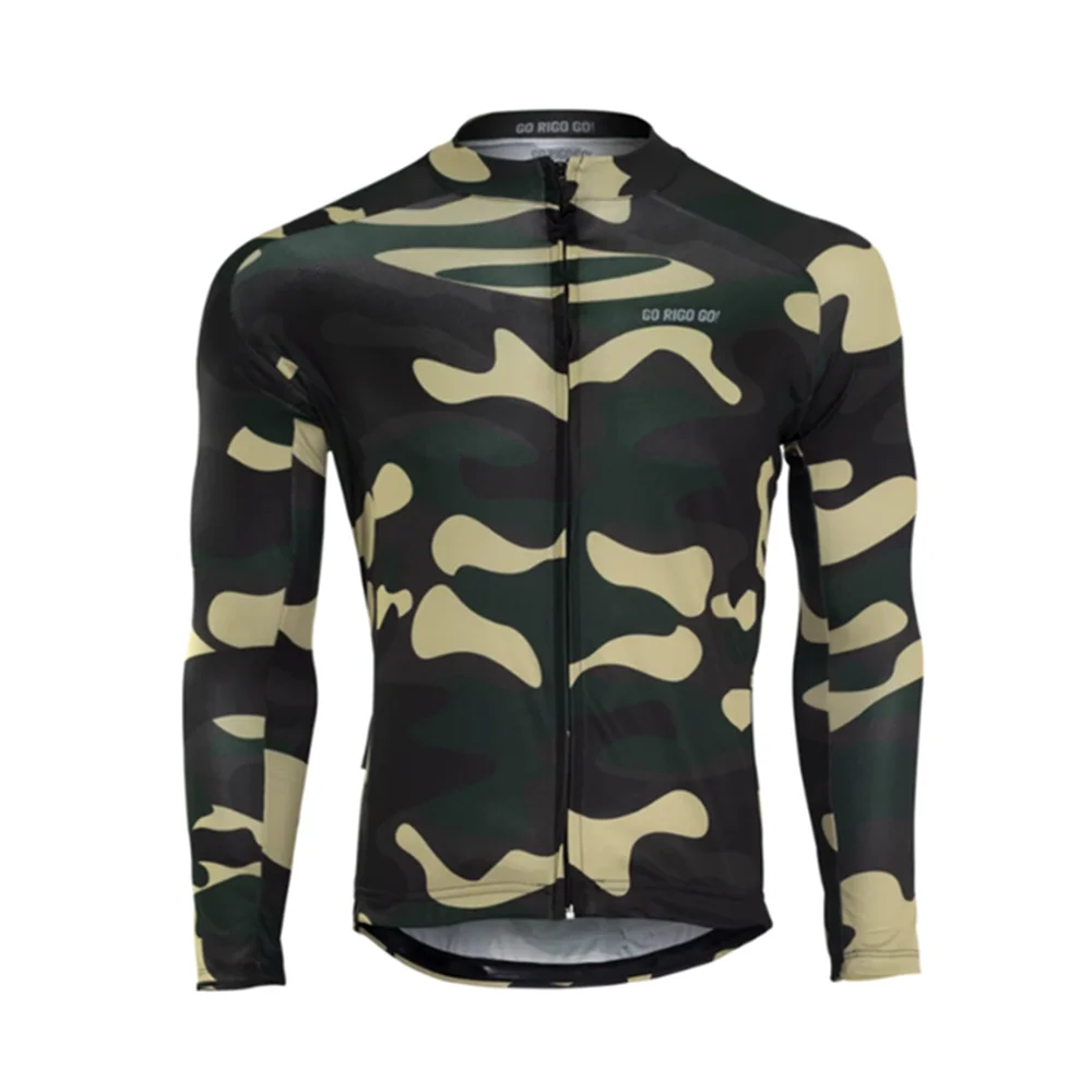 

Go Riogo Go Winter Cycling Jackets Men Long Sleeve Thermal Fleece Jersey Ciclismo Maillot Chaqueta Bike Top Tenue Cycliste Homme