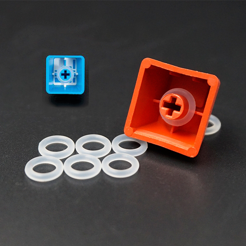 130PCS Clear Rubber O Ring Sealing gasket Switch Dampeners - Perfect for Mechanical Keyboards & Cherry MX Switches!