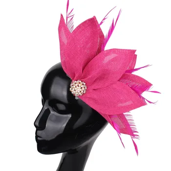 Elegante fascinator con piume per sposa, cappello a fascia per donna, accessorio per capelli da matrimonio, chiesa, cocktail party.