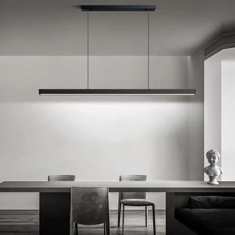 

Dining room chandelier modern minimalist strip dining table hanging light minimalist kitchen island chandeliers