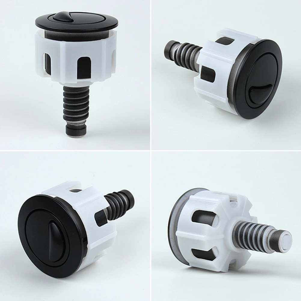 Switch Push Button 38-49mm ABS Accessories Black Bthroom Toilet Cover Dual Flush Home Improvement