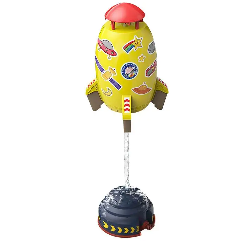 

Water Sprayer Toy Rocket Launching 360-degree Swirl Spinning Sprinkler Easy To Operate Outdoor Water Toys Summer Backyard Garden