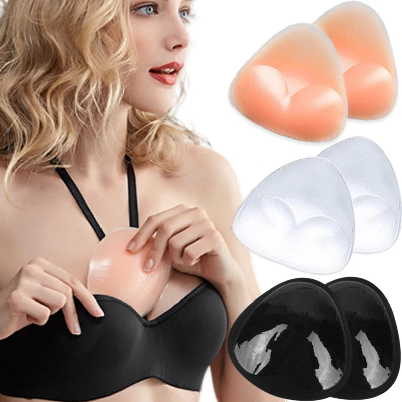 

Chest Push Up Sticky Bra Thicker Sponge Bra Pads Breast Lift Up Enhancer Silicone Removeable Inserts Swimsuit Invisible Bra