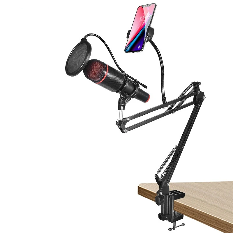 

Настольный держатель для микрофона стойка для профессионального студийного микрофона подставка для прямой трансляции Youtube
