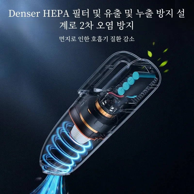Baseus AP02 무선 자동차 진공 청소기, 반려동물 털 전동 롤러 브러시, 무선 휴대용 자동차 진공 청소기, LED 조명 포함