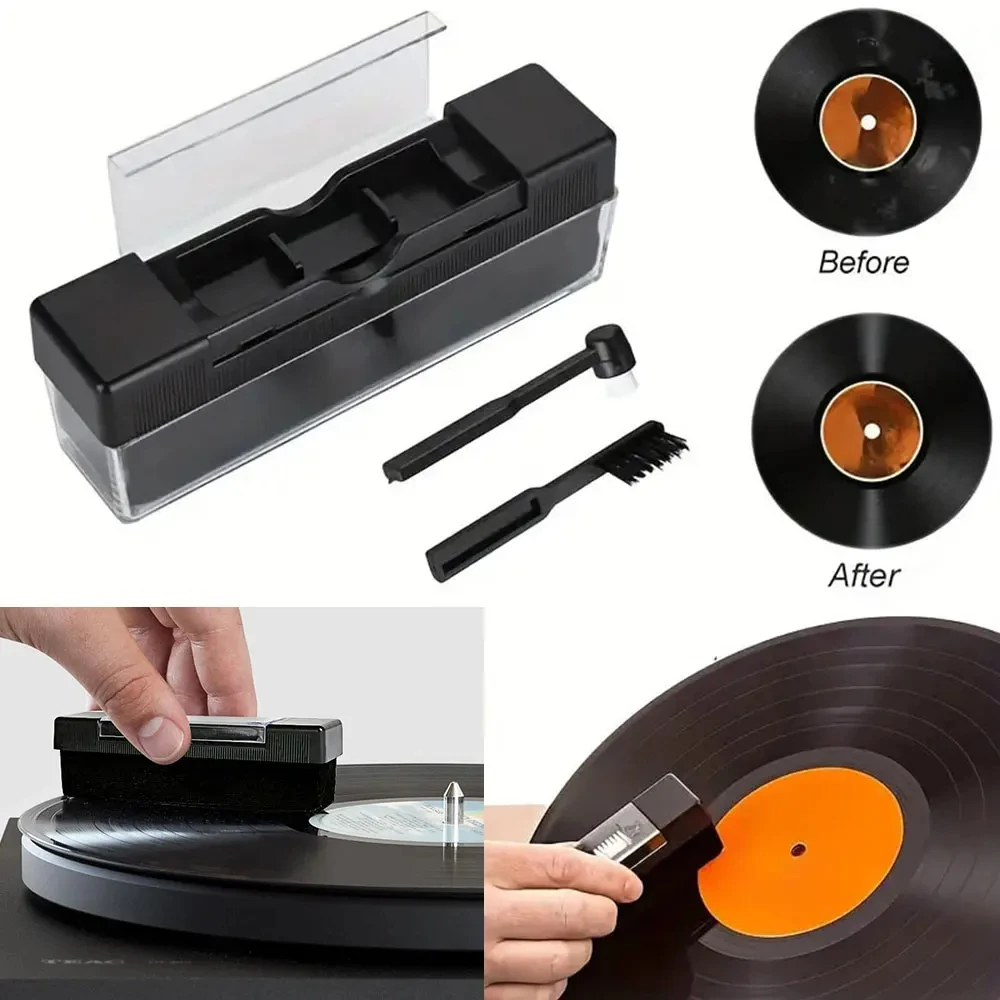 Vinyl Record Cleaner Brush 1 Set Anti Static for Phonograph Turntable LP Vinyl Records Cleaning Kit