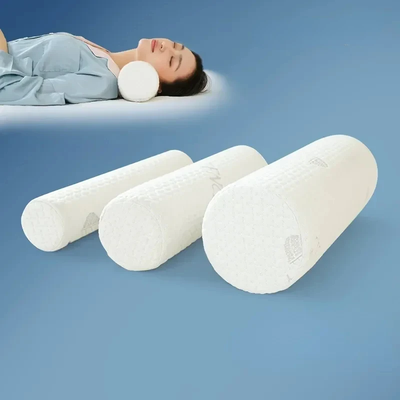 원형 머리 베개, 느린 리바운드, 부드러운 메모리 슬리핑 베개, 코어 원통형 베개, 다리 허리용 다기능 릴렉스 베개