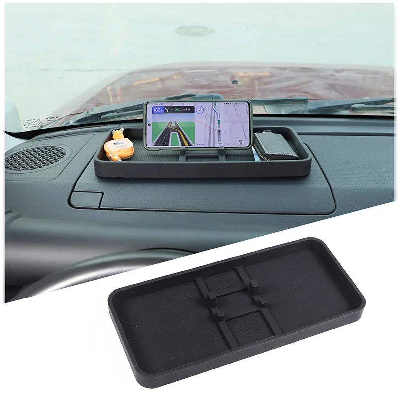 

For Toyota FJ Cruiser 2007-2021 black car dashboard multi-function storage mobile phone anti-slip mat car accessories