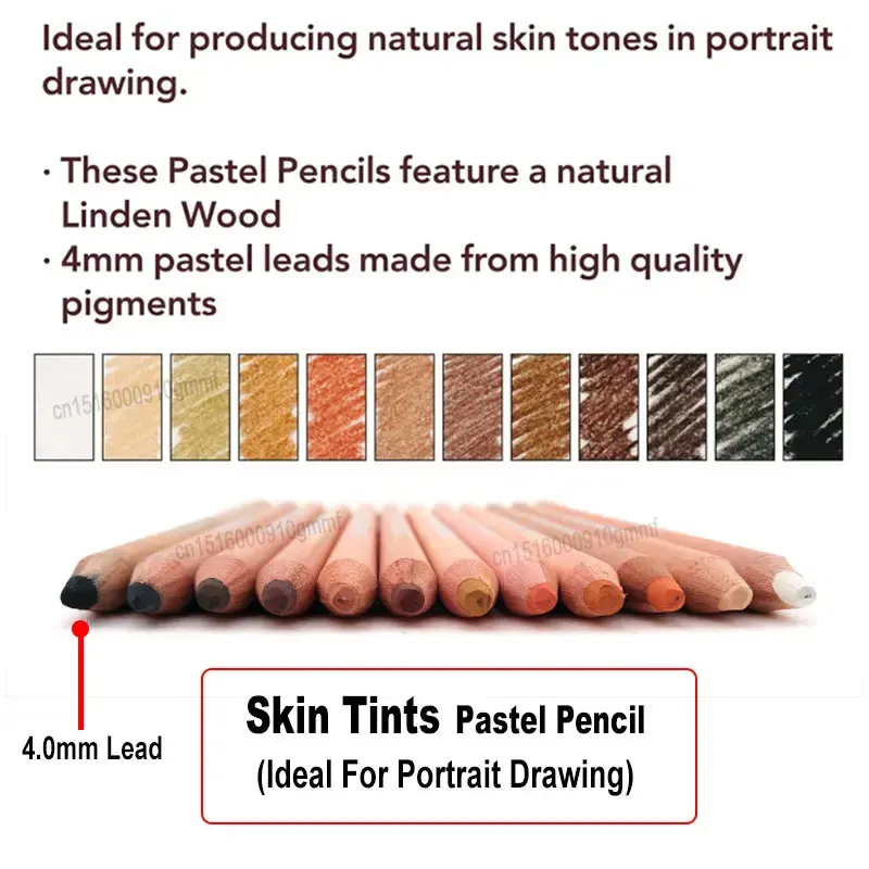 12Pcs Set Colored Soft Pastel Pencils 4.0mm Lead Wooden Handle For Skin Tints Portrait Landscape Art Drawing Sketching Graffiti 5
