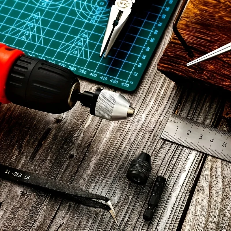 Eyless Drill Chuck 0.3-8mm Self-Tighten Electric Drill belgau Converter