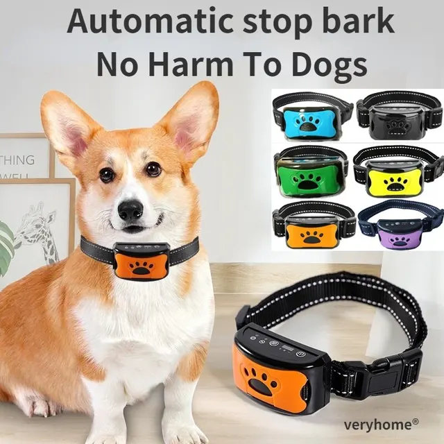 Collier électrique anti-aboiement pour chien de compagnie, colliers d'entraînement automatiques