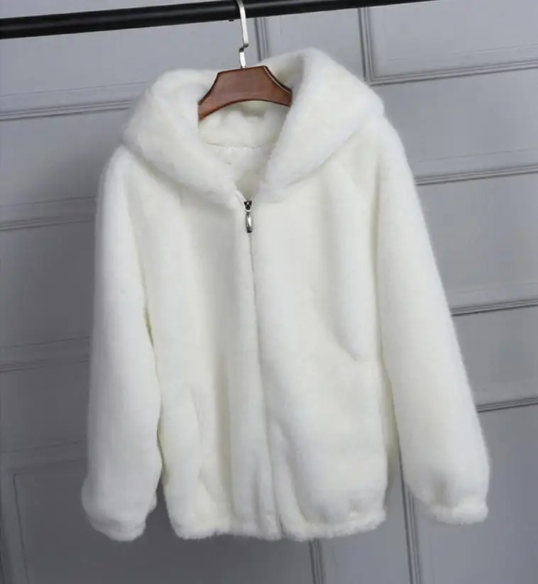 Spring Autumn Children Faux Mink Coats Students Girls Boys Fake Rabbit Fur Hooded Jackets Casual Teens Kids Short Outwear Winter |