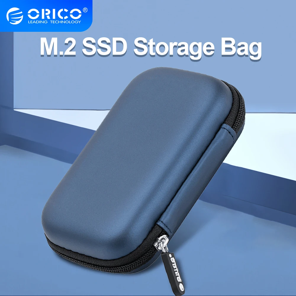 Orico-bolsa de Proteção de Armazenamento Portátil M.2 Nvme Ngff Ssd Case Disco Rígido Eva Fone de Ouvido Data Line Usb Flash