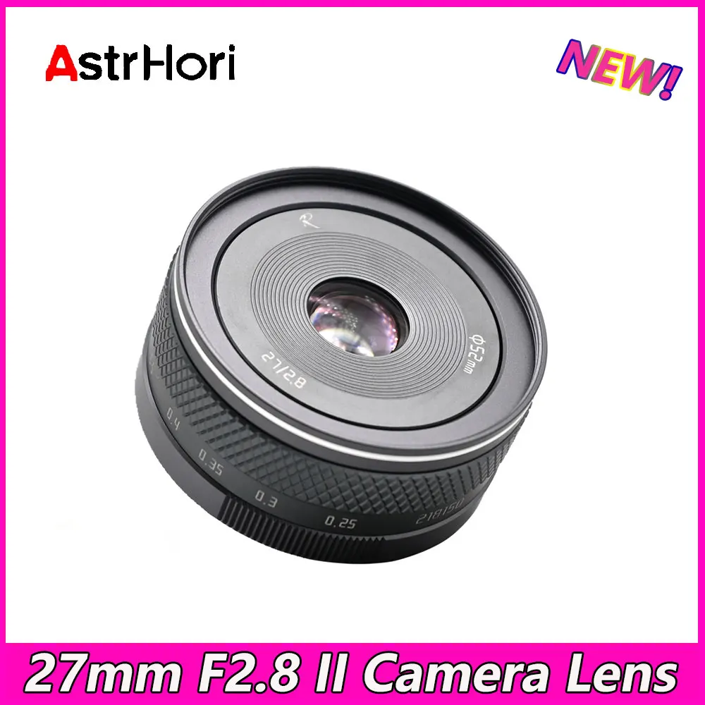 Obiettivo Astrhori 27Mm F2.8 Ii Apertura Arge Aps-C Obiettivo Per Fotocamera Con Messa A Fuoco Manuale Per Fotocamera Nikon Z Canon Ef-M M4/3 Fuji X M